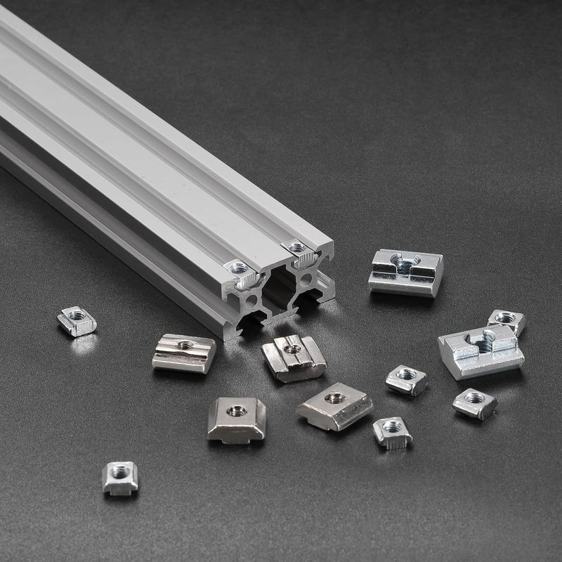Yinpecly 100Pcs 2020 Series M5 Sliding T Nuts Metric M5 Thread Slide in T-Nut for 20x20 Standard 6mm T-Slot Aluminum Extrusion Profile - Image 5
